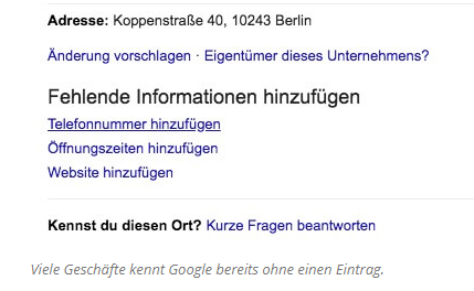 Beanspruchen Sie Ihren My-Business-Eintrag für sich.
