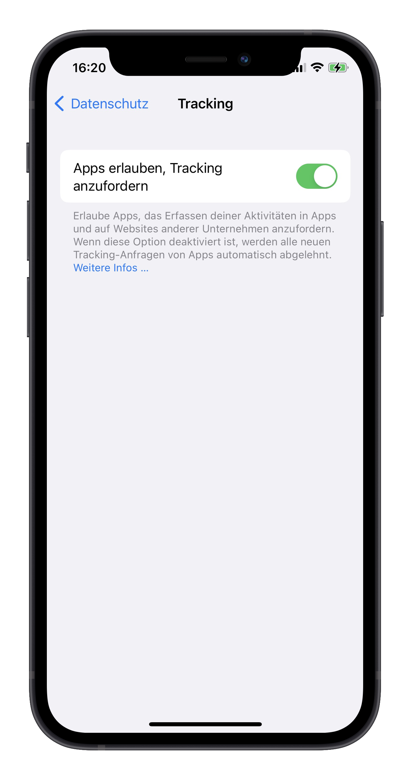 Tracking-Erlaubnis iOS