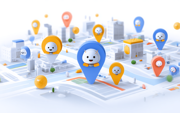 Symbolbild für LPO: KI-Local-Pins auf einer Map.