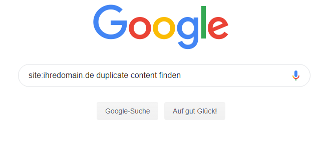 Die Google-site-Abfrage hilft bei der Analyse der Seiten-Indexierung.