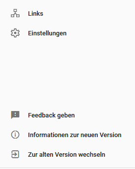 Mit nur einem Klick kann man von der neuen zur alten Search Console wechseln.